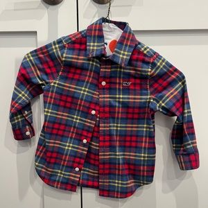 2T Vineyard Vines Red and Blue Check Button Down